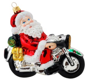 Mikołaj na motocyklu